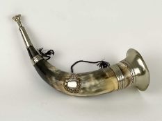 VICTORIAN FORESTER'S HUNTING HORN, nickel mounts, 34cms (l) Provenance: private collection