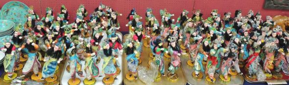LARGE COLLECTION OF CHINESE OPERA DOLLS, late 20th century, average height 30cms, approx. 75