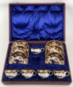 ROYAL CROWN DERBY CASED IMARI PATTERN 6151 SET of five cups and six saucers Provenance: private