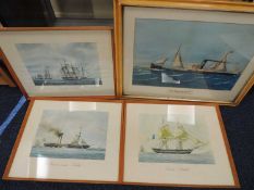 CHARLES C. HYATT (19th century) watercolour - Ship Portrait, The SS Volunteer, signed and dated