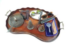 ASSORTED COLLECTABLES vintage spectacles, lorgnettes, opera glasses, pen and ink decorated hand