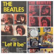 ASSORTED BEATLES MEMORABILIA, including LPs, singles, magazines, DVDs, posters, etc. Provenance: