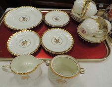 MINTONS GOLD ROSE PATTERN TEA SERVICE, 21 pieces Provenance: private collection Chester