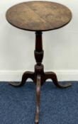 SMALL 19TH CENTURY OAK TRIPOD TABLE with circular top, 65 (h) x 40cms (diam.) Provenance: private