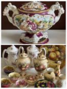 20TH CENTURY CERAMICS, pair of Aynsley Orchard Gold two-handled lidded vases, signed 'D. Jones',