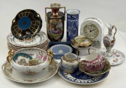 ASSORTED CERAMICS, including Noritake lidded bowl, 11cms (diam.); two other Noritake bowls, 17cms (