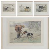 HENRY WILKINSON (1920-2011), Four signed limited edition hand coloured drypoint etchings 'Flushing