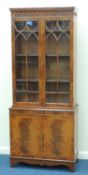MAHOGANY SMALL BOOKCASE CABINET, in the Georgian style, attributed to Bevan Funnell, 182 (h) x 76 (