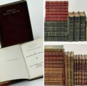 NUMBER OF VINTAGE LEATHER BOUND & LEATHER SPINED BOOKS, including Browning's 'Sonnets from the