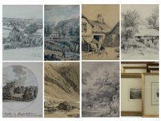 BRITISH SCHOOL pencil and body colour - entitled 'Llyn Idwal', dated 1865 (framed), 30 x 38.5cms;