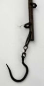ANTIQUE BEAM SCALES, wooden shaft with brass and hand-forged iron furniture, 66cms (l) Provenance: