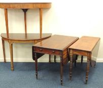 MAHOGANY PEMBROKE TABLE, early 19th century, 101 (l) x 61cms (d); together with a further mahogany