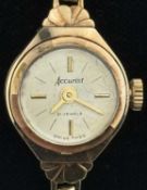 ACCURIST LADIES' 9CT GOLD CASED BRACELET WRISTWATCH, gross weight approx. 9.6g Comments: currently