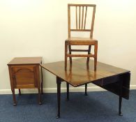 GEORGE III PROVINCIAL OAK DROP-LEAF TABLE, late 18th century, with excellent patina, 103 (w) x 51cms