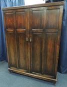 GEORGE V OAK PANELLED WARDROBE, 183 (h) x 135 (w) x 57cms (d) Provenance: private collection