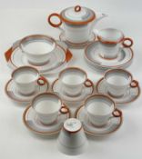 SHELLEY ART DECO TEA SET, Bands & Lines design, pattern no. W12132, (22) Provenance: private