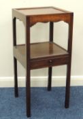 GEORGE III MAHOGANY WASHSTAND, c. 1770, 72.5 (h) x 33cms (w) Provenance: private collection Wrexham