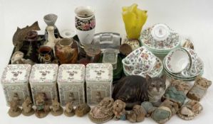 MINTON 'HADDON HALL' CHINA TEAWARE; together with an assortment of decorative ceramics and