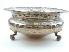 GOLDSMITHS & SILVERSMITHS COMPANY SILVER BOWL, for the 46th Punjabis Regiment, London 1907, 23cms (