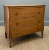 MID-CENTURY GORDON RUSSEL CHEST OF DRAWERS, possibly for Heals of London, stamped to rear, 84 (h)