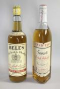 TWO BOTTLES OF 60/70's WHISKY including, Grants Standfast Scotch Whisky, 26 & 2/3rd fl. oz, 70°