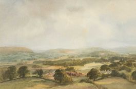 ‡ ARTHUR MILES RI (1905-1987) watercolour - entitled verso, 'Prospect from By-Road at