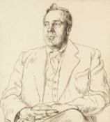 EDGAR HOLLOWAY (1914-2008) limited edition (10/25) etching - 'Portrait of a Seated Gentleman',