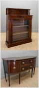 REGENCY ROSEWOOD CHIFFONIER & 19TH C. SIDEBOARD, chiffonier with raised back, on turned columns,