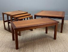 MID-CENTURY G-PLAN QUADRILLE TEAK NEST OF TABLES, together with Ulferts Danish teak square