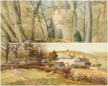 ‡ ARTHUR MILES RI (1905-1987) two watercolours - 'Castell Coch', signed and dated '76, 27 x 37cms