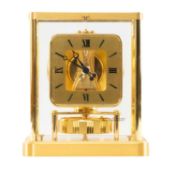 JAEGER-LE-COULTRE ATMOS CLOCK, Cal. 540, lacquered gilt brass glazed case, rounded square chapter