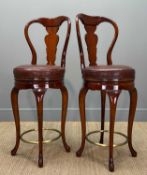 PAIR OF MODERN ITALIAN SWIVEL BAR STOOLS, 120cms (h) (2) Provenance: consigned from Vale of