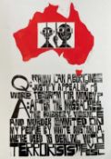 ‡ PAUL PETER PIECH (American, lived / worked Wales 1920-1996) woodcut print - quote from Academic
