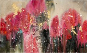 DANIELLE O'CONNOR AKIYAMA (b.1957) mixed media on canvas - Satisfy my Soul II, signed verso with COA