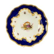 FLIGHT BARR & BARR, WORCESTER PORCELAIN DESSERT BOWL, painted by Thomas Baxter, with shells,