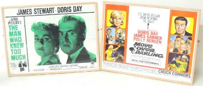 VINTAGE QUAD MOVIE POSTERS FEATURING DORIS DAY, including 'Move Over Darling' and 'The Man Who