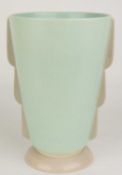 POOLE PLANE WARE ART DECO VASE (274P), finished in light celadon green with grey trim, 24cms (h)