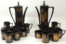 PORTMEIRION COFFEE WARES, designed by Susan Williams Ellis, comprising Phoenix and Lion patterns,