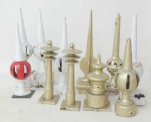 RAILWAY INTEREST: GREAT WESTERN RAILWAY & OTHER CAST IRON SIGNAL POST FINIALS, including two