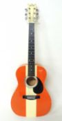 VINTAGE 'TINY BOY' ACOUSTIC GUITAR, probably early 1960s; with a Stagg guitar stand (2)