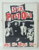 SEX PISTOLS ORIGINAL PROMOTIONAL POSTER for the 1977 single Pretty Vacant, with contemporary