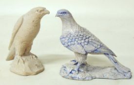 LEEDS FIRECLAY COMPANY SALT GLAZED STONEWARE MODEL OF A HAWK, marked 'Lefco', 32cms (h); together