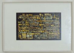 FRANK SULLY (1898-1992) watercolour, pen, and ink - Abstract Forms, signed, 50 x 31cms Provenance: