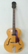 HÖFNER SENATOR SEMI-ACOUSTIC GUITAR, probably early 1960s, natural blonde body, 106cms (l); with a