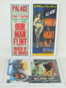 'BLOW-UP' VINTAGE MOVIE POSTER, post Cannes Film Festival 1967, 54 x 78cms; 'Our Man Flint' for