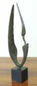 MIKE GILLESPIE (1929-2012) 'MAY', signed bronze, indistinctly numbered (4/6), on painted wooden