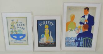 GLADYS WILLIAMSON (1914-2007), ORIGINAL PROTOTYPE DESIGN FOR AN ADVERTISEMENT FOR FLORAL CAFÉ,