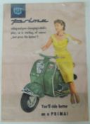 NSU PRIMA ADVERTISING POSTER 'You'll Ride Better on a Prima!', printed in Germany, 58 x 42cms