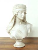 REPRODUCTION RESIN BUST OF A RENAISSANCE WOMAN, 56cms (h) Provenance: The collection of Philip