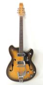 BURNS GB66 SEMI-ACOUSTIC ELECTRIC GUITAR, probably mid-1960s, serial no. 13997, 108cms (l); with a